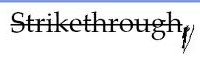 strikethrough